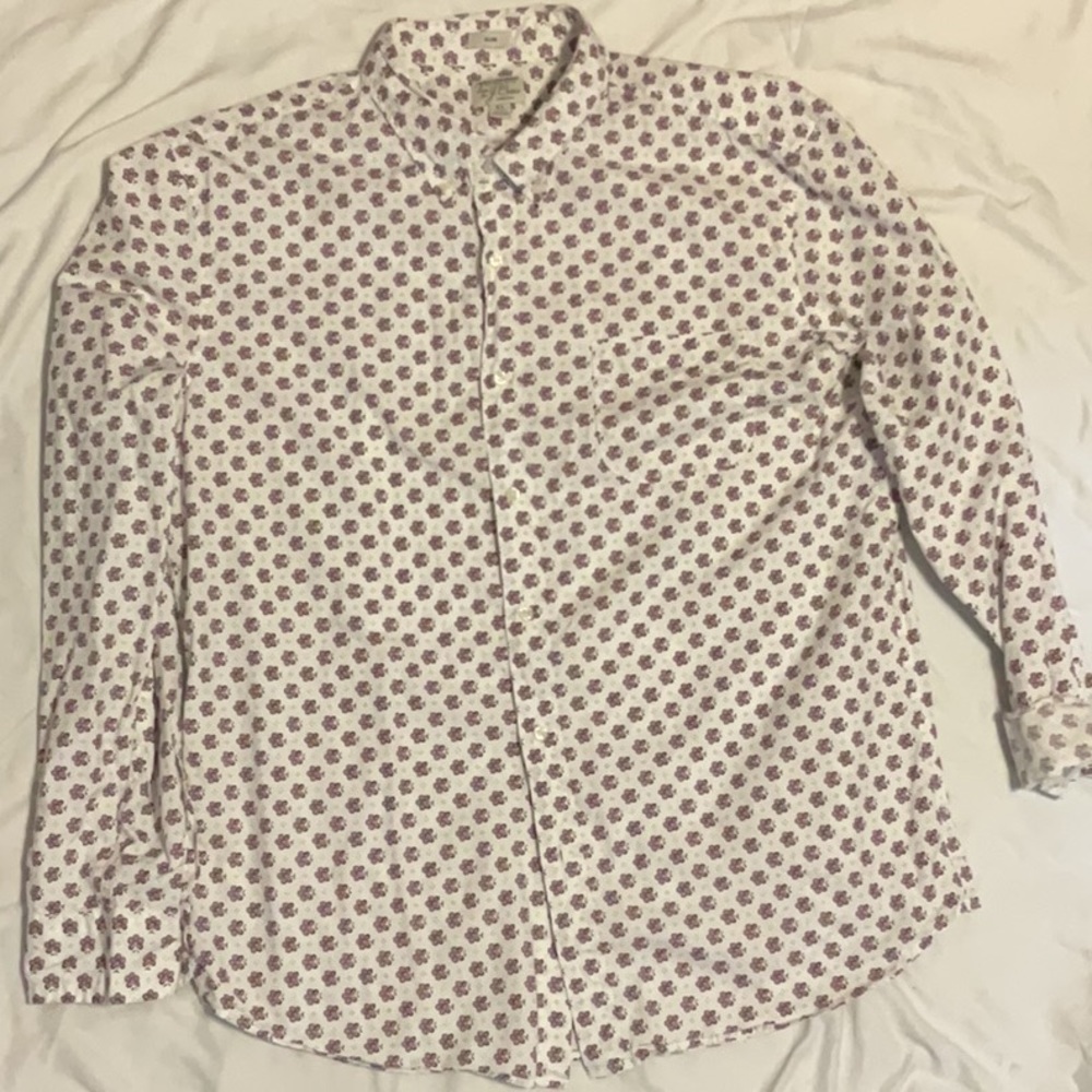 J Crew floral pattern button down shirt size XL